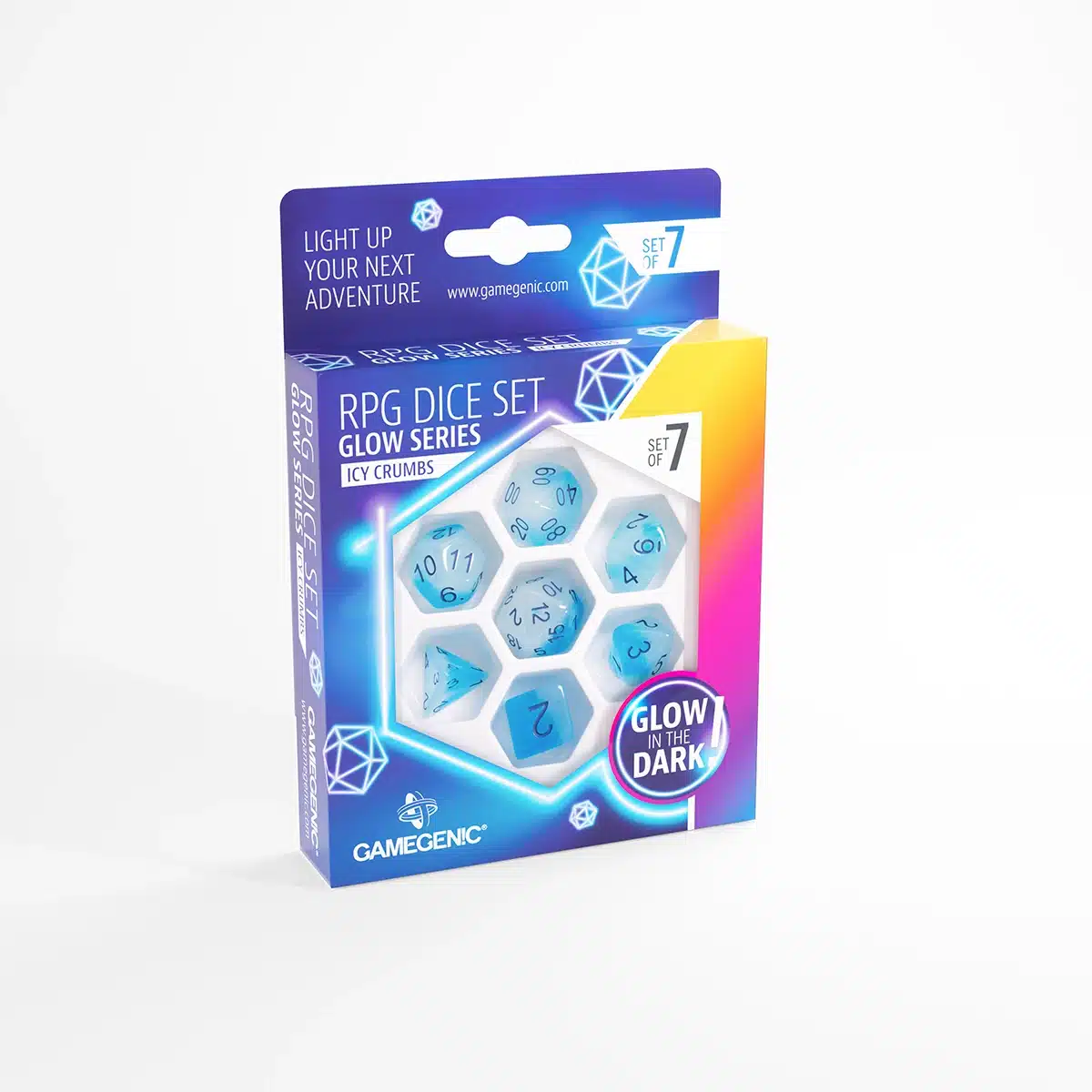 GG Icy Crumbs Glow Series Dice (7pc) image 0